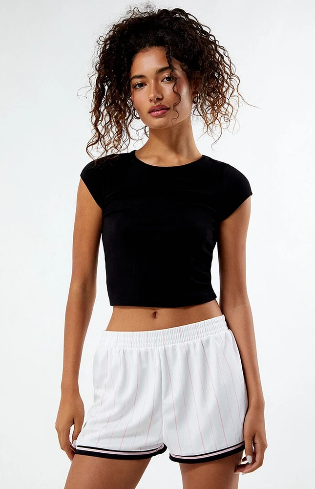 PacSun Striped Jersey Basketball Shorts