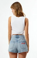 Budweiser By PacSun Hopps Vintage High Waisted Denim Shorts