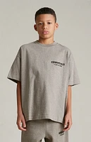 Fear of God Essentials Kids Heather Grey Crew Neck T-Shirt