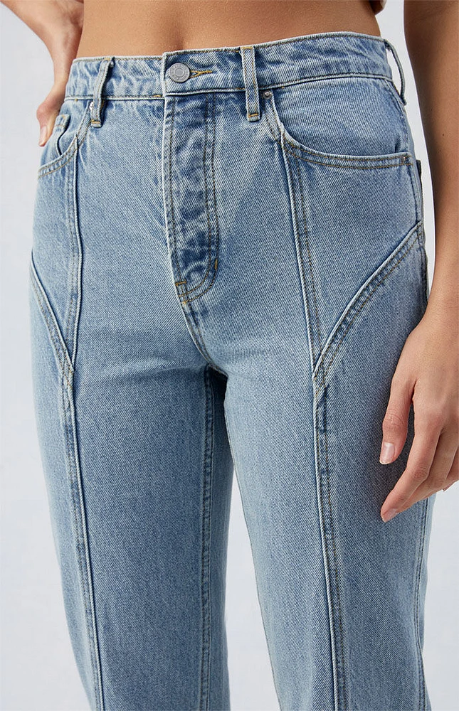 PacSun Light Indigo Seamed Dad Jeans