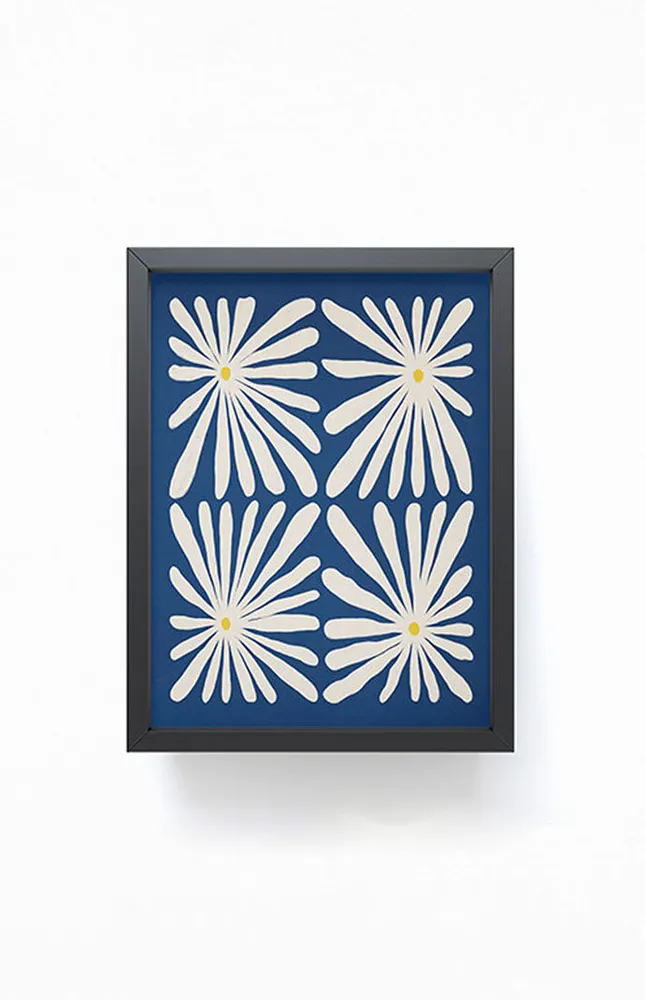Blue Flower Framed Mini Art Print