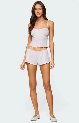 Edikted Sephi Lacey Pointelle Shorts