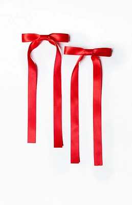 Pacsun 2 Pack Satin Bow Barrettes