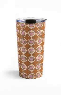 Orange Flower Travel Mug