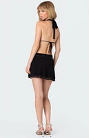 Edikted Danny Open Back Sheer Lace Mini Dress