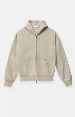 Fear of God Essentials Timber Classic Fleece Zip Up Hoodie