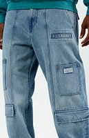 PacSun Light Indigo Baggy Carpenter Cargo Jeans