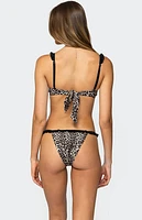 Edikted Deeva Leopard Cupped Bikini Top