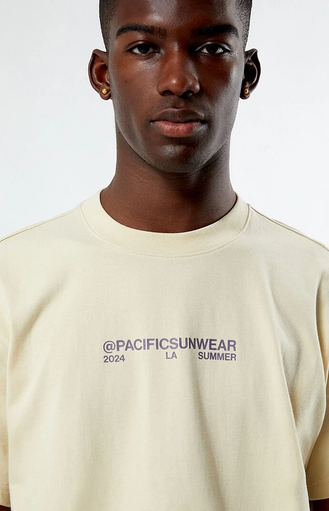 PacSun Cream Pacific Sunwear Here T-Shirt