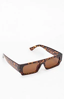 PacSun Tortoiseshell Rectangle Sunglasses