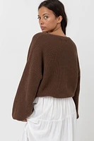 Rhythm Chocolate Classic Knit Sweater