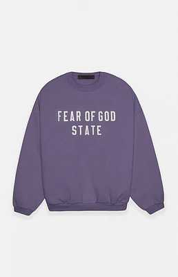 Fear of God Essentials Lavender Heavy Fleece Crew Neck Sweatshirt