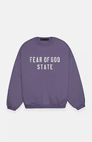 Fear of God Essentials Lavender Heavy Fleece Crew Neck Sweatshirt