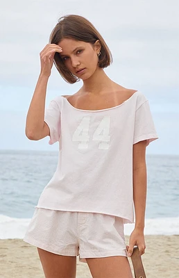 John Galt Pink Bonnie 44 Off-The-Shoulder T-Shirt