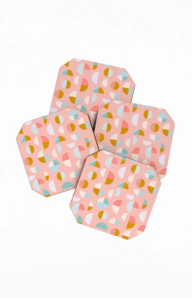 4 Pack Pink Coasters