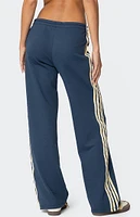 Edikted Averie Contrast Striped Sweatpants