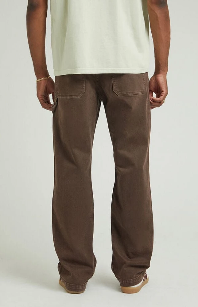 Pacsun Stretch Brown Baggy Carpenter Jeans