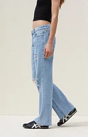 PacSun Medium Indigo Low Rise Wide Leg Jeans