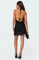 Soho Open Back Ruffle Mini Dress