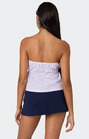 Edikted Augusta Pinstripe Strapless Top