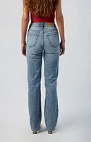 PacSun Medium Indigo Ripped V Dip '90s Boyfriend Jeans