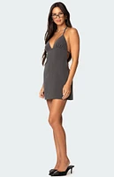 Edikted Tie Back Halter Mini Dress