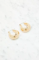 LA Hearts Chunky Oval Hoop Earrings