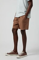 PacSun Brown Cole Cotton Volley Shorts