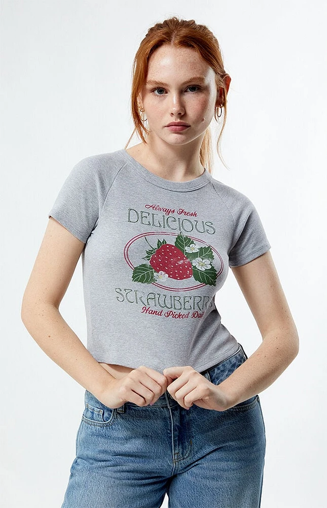 PS / LA Strawberry Ribbed Raglan T-Shirt