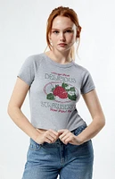 PS / LA Strawberry Ribbed Raglan T-Shirt