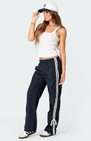 Edikted Remy Bow Ribbon Track Pants