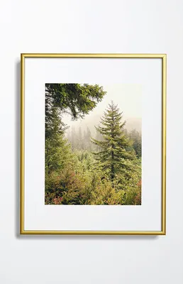 Trees Metal Framed Art Print Gold 18" x 24"