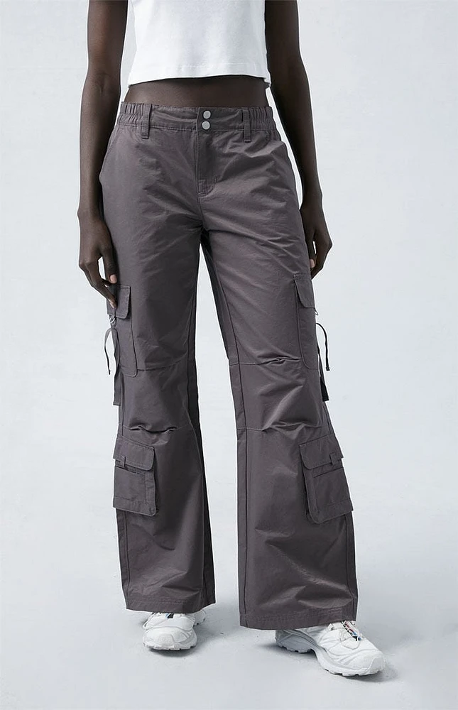 PacSun Purple Elastic Waist D-Ring Cargo Pants