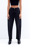 PacSun Black Cropped Barrel Jeans