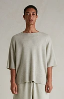 Fear of God Essentials Heather Stone Merino Wool Short Sleeve Knit T-Shirt