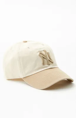 Cream New York Yankees Strapback Dad Hat