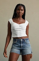 RARE DNM EDIT Tinted Dark Indigo A-Line Denim Shorts