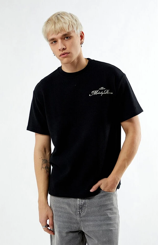 Pacsun Black Melody Waffle Knit T-Shirt