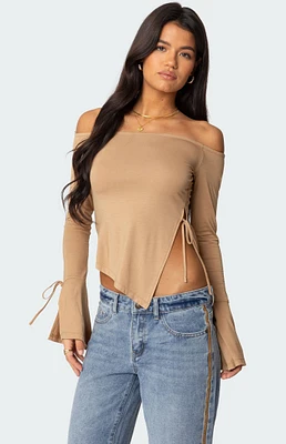 Edikted Jeni Asymmetric Off Shoulder Top