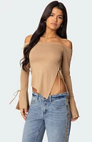 Edikted Jeni Asymmetric Off Shoulder Top