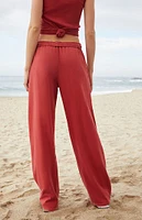 John Galt Red Anastasia Tie Baggy Sweatpants