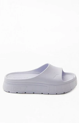 Women's Lavender Mayze Stack Injex Slide Sandals
