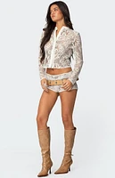 Edikted Peyson Sheer Lace Shorts