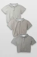 Upcycled Gray Polo Shirt