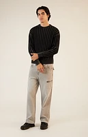 Pacsun Wide Ribbed Knit Crew Neck Sweater