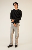 PacSun Wide Ribbed Knit Crew Neck Sweater