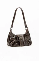 Pacsun Faux Leather Front Buckle Shoulder Bag