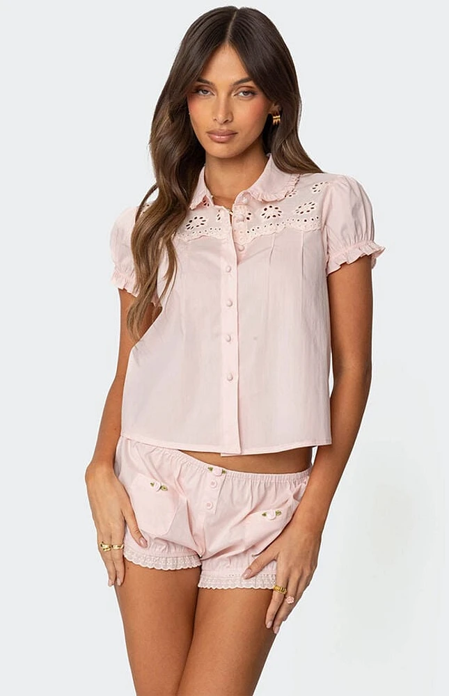 Edikted Lona Tailored Button Up Shirt