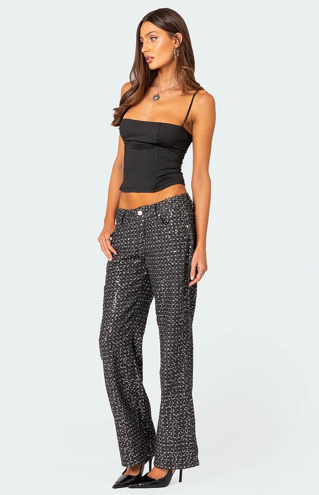 Nyah Sequin Loose Fit Jeans