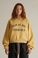 Fear of God Essentials Women's Amber Fleece Cropped Crew Neck Sweatshirt